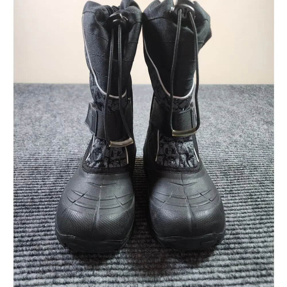 Kodiak Childrens Size 13 Black Winter Snow Boots Water Resistant Winterwear